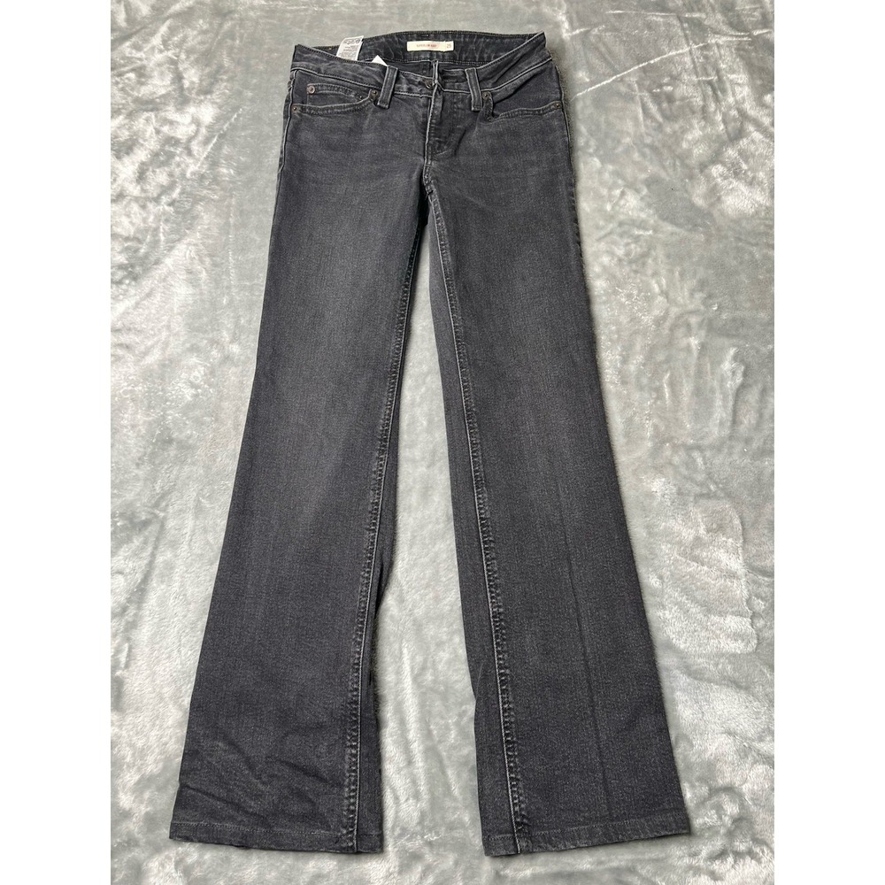 Levi's Jeans Womens Size 25 Superlow Boot Black Y2K